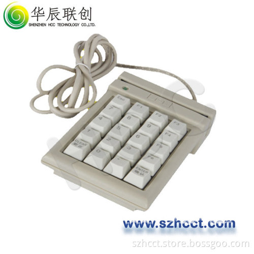 Keypad with Slot Reader for Magnetic Stripe & Barcode